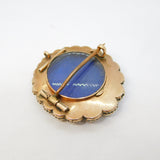 George III 9ct Gold Graduating Pearl Mourning Locket Brooch Antique c1820