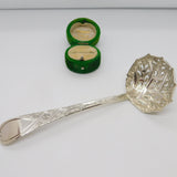 Georgian Sterling Silver Floral Sugar Caster Spoon 1786 London Antique