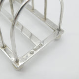 Pair of Sterling Silver Domed Four Part Toast Racks 1931 London Antique