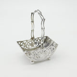 German .800 Silver Sweet Treat Basket with Floral Detail Antique c1920 Art Deco