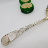 Georgian Sterling Silver Floral Sugar Caster Spoon 1786 London Antique