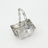 German .800 Silver Sweet Treat Basket with Floral Detail Antique c1920 Art Deco