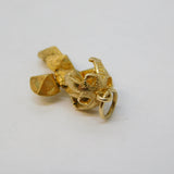 9ct Yellow Gold Articulated Masonic Ball Cross Pendant Vintage 1990 Birmingham