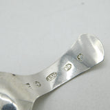 George III Sterling Silver Floral Tea Caddy Spoon Antique 1804 Birmingham