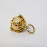 9ct Yellow Gold Articulated Masonic Ball Cross Pendant Vintage 1990 Birmingham