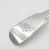 Victorian Irish Sterling Silver Griffin Crest Serving Spoon 1840 Dublin Antique