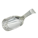 George III Sterling Silver Floral Tea Caddy Spoon Antique 1809 Birmingham