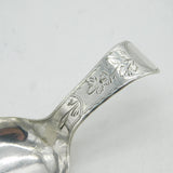 George III Sterling Silver Floral Tea Caddy Spoon Antique 1809 Birmingham