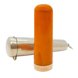 9ct Gold Block Amber Cheroot Holder in Silver Case Antique 1911 Chester