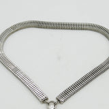 Victorian Sterling Silver & Enamel Laurel Wreath Locket Necklace Antique c1880