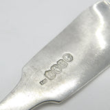 Victorian Irish Sterling Silver Griffin Crest Serving Spoon 1840 Dublin Antique