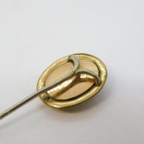 George III 9ct Yellow Gold Hair Set Mourning Stick Pin Antique c1820