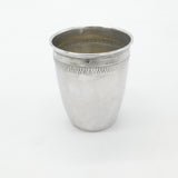 Victorian French Sterling Silver Monogram Drinking Beaker Antique c1880