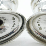 George III Sterling Silver Pedestal Salt Cellars Pair Antique 1800 London
