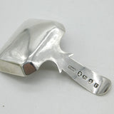 George III Sterling Silver Leaf Pattern Tea Caddy Spoon Antique 1815 Birmingham