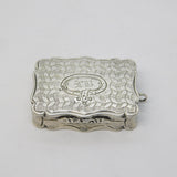 Nathaniel Mills Victorian Sterling Silver Vinaigrette Antique 1855 Birmingham