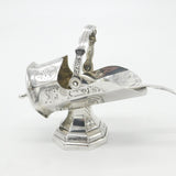 Victorian Dutch Sterling Silver Sugar Scuttle Floral Pattern c1890 Antique