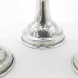 Russian .875 84 Silver Set of 3 Vodka Shot Cups City Scenes Antique c1930