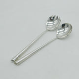 Victorian Sterling Silver Salad Servers Antique 1896 Sheffield Walker & Hall