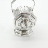 Victorian Dutch Sterling Silver Sugar Scuttle Floral Pattern c1890 Antique