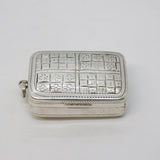 George III Sterling Silver Floral Pattern Vinaigrette Antique 1775 Birmingham