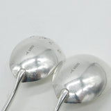 Victorian Sterling Silver Salad Servers Antique 1896 Sheffield Walker & Hall