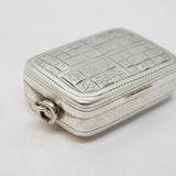 George III Sterling Silver Floral Pattern Vinaigrette Antique 1775 Birmingham