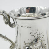 Victorian Sterling Silver Pineapple Motif Christening Mug 1859 London Antique