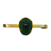 9ct Gold Egyptian Revival Scarab Beetle Brooch Pin Antique 1911 Chester Deco