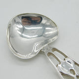 A.E Jones Sterling Silver Arts & Crafts Heart Shaped Caddy Spoon Vintage