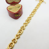 9ct Yellow Gold Woven Link Panel Bracelet Vintage 1988 Birmingham Import
