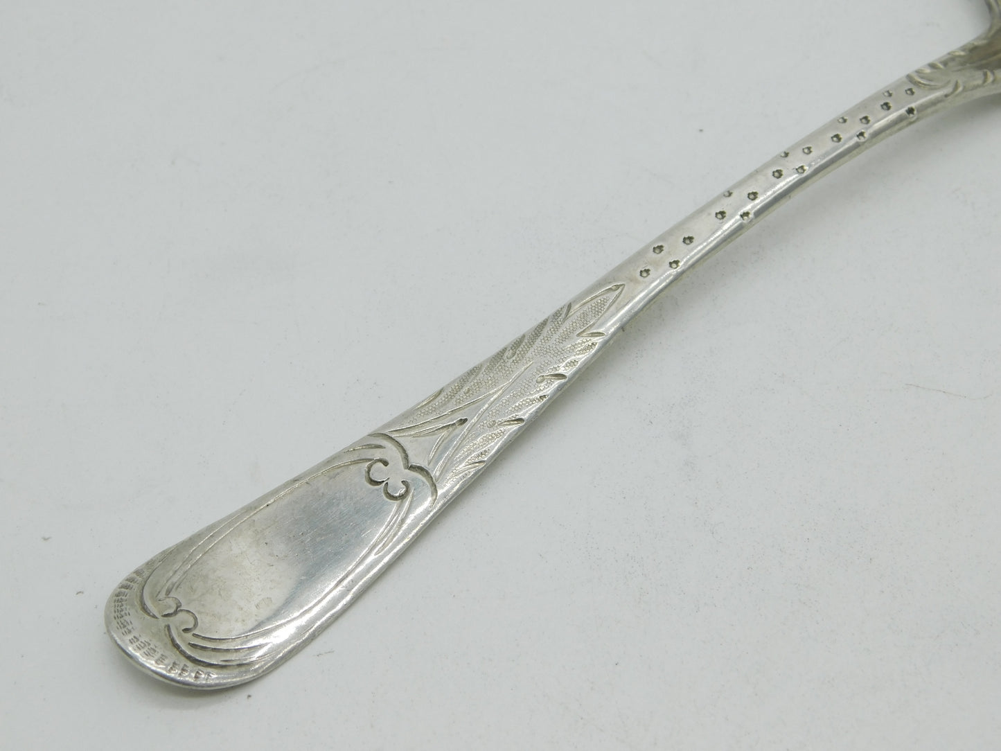George III Sterling Silver Berry Pattern Sugar Caster Spoon Antique 1812 London