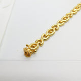 9ct Yellow Gold Woven Link Panel Bracelet Vintage 1988 Birmingham Import