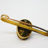 9ct Gold Egyptian Revival Scarab Beetle Brooch Pin Antique 1911 Chester Deco