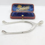Pair of Sterling Silver Wishbone Sugar Tongs 1928 Sheffield Antique Art Deco