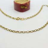 9ct Yellow Gold Cable Chain Link Necklace 42.0cm / 16.5" Vintage 1987