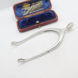 Pair of Sterling Silver Wishbone Sugar Tongs 1928 Sheffield Antique Art Deco