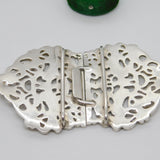 Sterling Silver Floral Dragon Pattern Nurses Buckle Vintage 1972 Birmingham