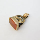 George III Gold Cased Carnelian Red Agate Fob Seal Antique c1820