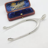 Pair of Sterling Silver Wishbone Sugar Tongs 1928 Sheffield Antique Art Deco