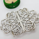 Art Nouveau Sterling Silver Floral Pattern Nurses Buckle 1912 London Antique