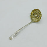 George III Sterling Silver Floral Pattern Sugar Caster Spoon Antique 1792 London