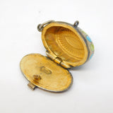 Egyptian .800 Silver Enamel Moses Basket Charm Pendant Antique c1930 Deco