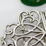 Art Nouveau Sterling Silver Floral Pattern Nurses Buckle 1912 London Antique