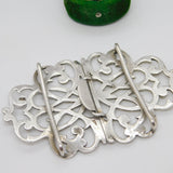 Art Nouveau Sterling Silver Floral Pattern Nurses Buckle 1912 London Antique