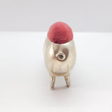 Edwardian Sterling Silver Novelty Pig Pin Cushion 1905 Birmingham Antique
