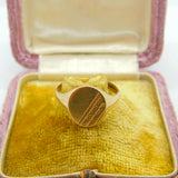9ct Yellow Gold Essential Signet Ring Vintage 1978 Birmingham Size P UK