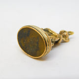 George III Novelty Monkey Playing Cello Agate Set Fob Seal Antique c1820