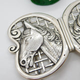 Sterling Silver Horse Mask Pattern Nurses Buckle Vintage 2000 London