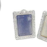 Pair of Victorian Sterling Silver Floral Photo Frames 1900 Birmingham Antique AF